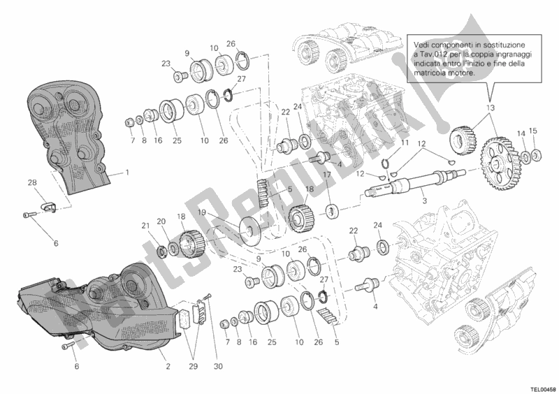 Toutes les pièces pour le Courroie De Distribution du Ducati Streetfighter S USA 1100 2011